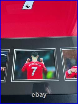 Cristiano Ronaldo Signed 22/23 Manchester United HOME shirt with coa + 3 photos