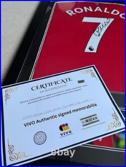 Cristiano Ronaldo Signed 22/23 Manchester United HOME shirt with coa + 3 photos