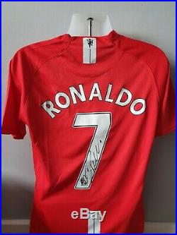 Cristiano Ronaldo Signed Autograph Shirt Manchester United F. C 07/09 2008 + COA