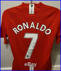 Cristiano Ronaldo Signed Autograph Shirt Manchester United F. C 07 09 with COA
