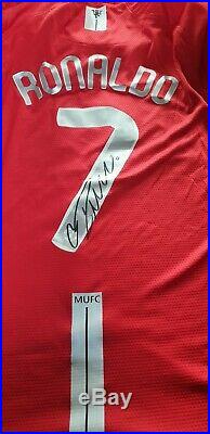 Cristiano Ronaldo Signed Autograph Shirt Manchester United F. C 2008 with COA