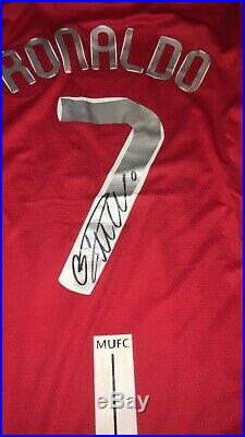 Cristiano Ronaldo Signed Autograph Shirt Manchester United F. C 2008 with COA