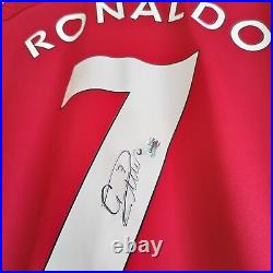 Cristiano Ronaldo Signed Autographed Manchester United Jersey Shirt COA