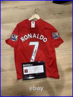 Cristiano Ronaldo Signed Manchester United 07/08 Jersey / COA Cristiano Ronaldo Signed Manchester United 07/08 Jersey / COA