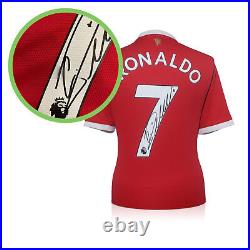 Cristiano Ronaldo Signed Manchester United 2021-22 Shirt. Damaged B