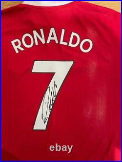 Cristiano Ronaldo Signed Manchester United 2022-23 Football Shirt. Damaged A