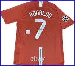 Cristiano Ronaldo Signed Manchester United CL Winners 2008 Jersey Beckett Coa