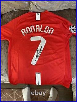 Cristiano Ronaldo Signed Manchester United Champions League Final 2008 Shirt COA