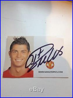 Cristiano Ronaldo Signed Manchester United Club Card Ronaldo Man Utd Real Madrid