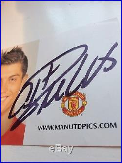 Cristiano Ronaldo Signed Manchester United Club Card Ronaldo Man Utd Real Madrid
