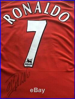 Cristiano Ronaldo Signed Manchester United Man Utd Number 7 Home Shirt