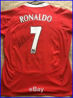 Cristiano Ronaldo Signed Manchester United Number 7 Home Shirt