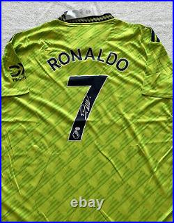 Cristiano Ronaldo Signed Manchester United Pro Style Soccer Jersey with COA