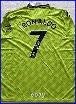 Cristiano Ronaldo Signed Manchester United Pro Style Soccer Jersey with COA