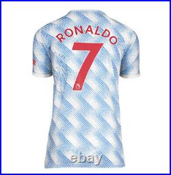 Cristiano Ronaldo Signed Manchester United Shirt Away, 2021-22 Autograph