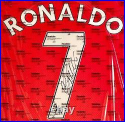 Cristiano Ronaldo Signed Manchester United Shirt Framed &COA Football Jersey Top