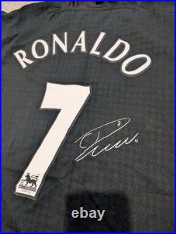 Cristiano Ronaldo Signed Manchester United Shirt Printed Autograph