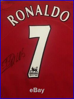 Cristiano Ronaldo Signed Number 7 Manchester United Man Utd 2004 Home Shirt