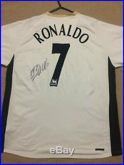 Cristiano Ronaldo Signed Number 7 Manchester United Man Utd Away Shirt
