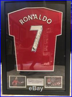 Cristiano Ronaldo Signed Shirt Framed Manchester United CR7