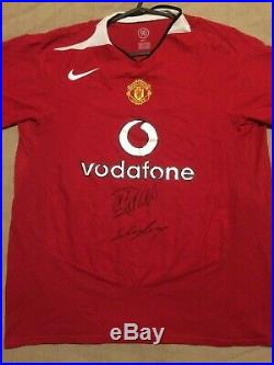 Cristiano Ronaldo Wayne Rooney Signed Manchester United 2004 Shirt Low Start
