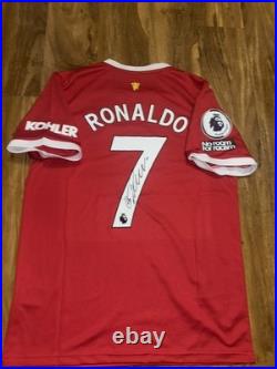 Cristiano Ronaldo hand signed Manchester United Home Shirt With Coa Included