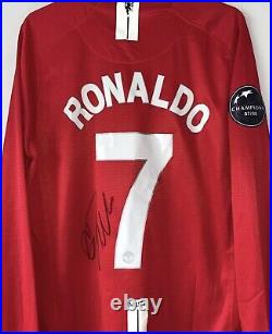 Cristiano Ronaldo signed 2009/10 Manchester United long sleeve shirt COA RARE