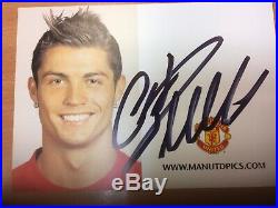 Cristiano Ronaldo signed Manchester United club card