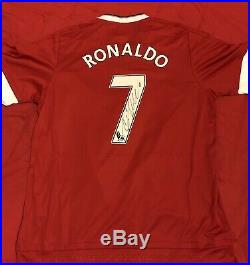 Cristiano Ronaldo signed Manchester United shirt. Certificate of Authenticity
