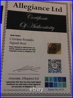 Cristiano ronaldo signed Boot In Light Up Display With Aftal COA Superb Item