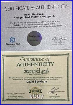 DAVID BECKHAM Autograph Signed Photo 8x10 England Collage FRAMED Plaque COA