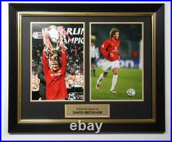 DAVID BECKHAM hand signed Manchester United photo frame presentation RARE