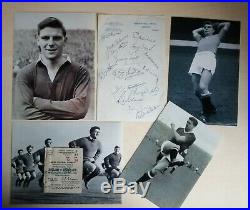 DUNCAN EDWARDS TOMMY TAYLOR WOOD MANCHESTER UNITED ENGLAND SIGNED Busby Babes