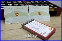 Danbury Mint Manchester United Victory Pin Collection + Signed Book UTD Badges
