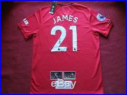 Daniel James Manchester United Signed Home 2019/20 Shirt Jersey Photo Proof
