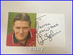 David Beckham Hand Signed Autograph Manchester United Club Card 1994-1995