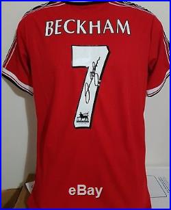 David Beckham Hand Signed Manchester United 1998/1999 Rare Jersey With Coa+proof