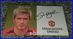David Beckham Hand Signed Manchester United Club Card Man Utd Autograph 02-03