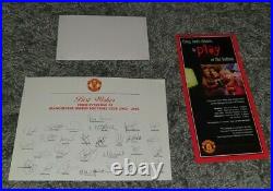 David Beckham Hand Signed Manchester United Club Card Man Utd Autograph 02-03