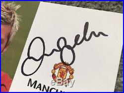 David Beckham Hand Signed Manchester United Club Card Man Utd Autograph Rare