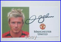 David Beckham Manchester United Man U Signed Official Club Card Autographed Auto