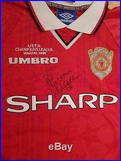 David Beckham Manchester United Original Hand-Signed Shirt 1999 Champions League