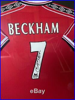 David Beckham Personally Signed 1998/99 Manchester United Football Club Jersey