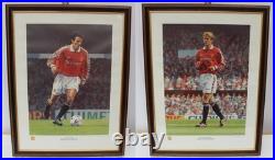 David Beckham & Ryan Giggs Framed Ltd Ed Manchester United Signed Prints + COA