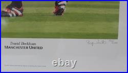 David Beckham & Ryan Giggs Framed Ltd Ed Manchester United Signed Prints + COA
