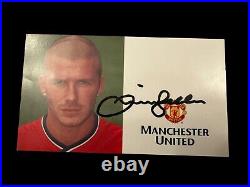 David Beckham Signed Manchester United Club Card