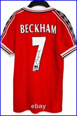 David Beckham Signed Manchester United Jersey Autographed Shirt COA GCOA