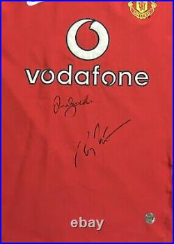 David Beckham and Roy Keane Signed Manchester United Shirt