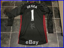 David De Gea Signed Manchester United Football Shirt Coa De Gea 1 Spain Utd