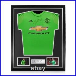 David de Gea Signed Framed Manchester United Goalkeeper Shirt